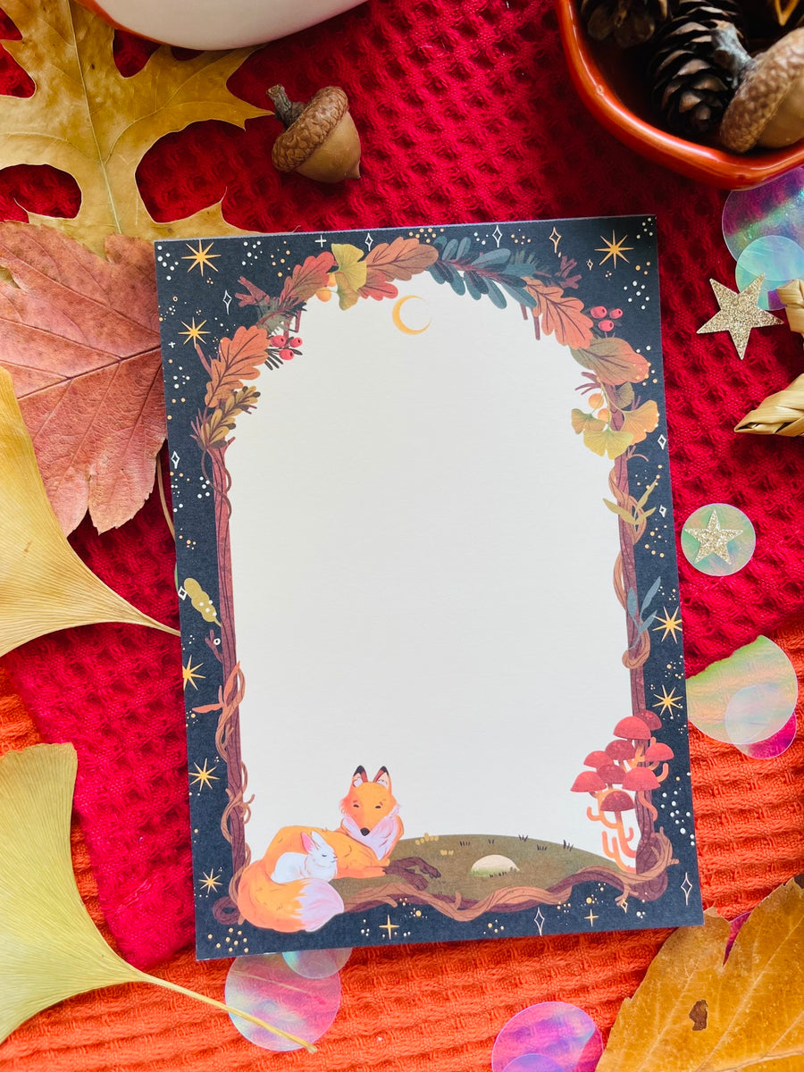 Fox and Bunny Notepad A6 To Do List