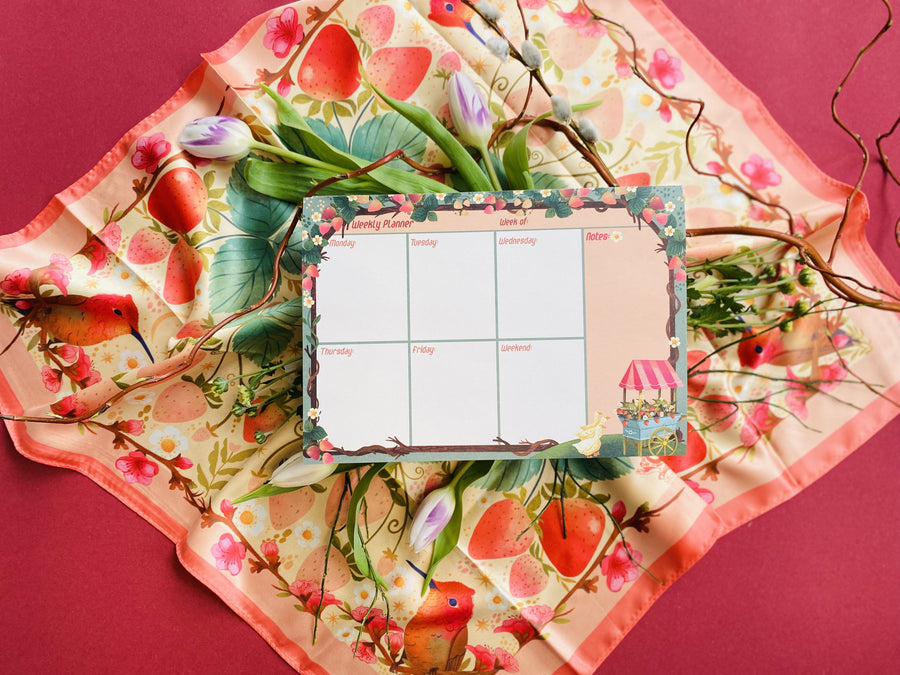 Strawberry A5 To Do - Weekly Planner Notepad