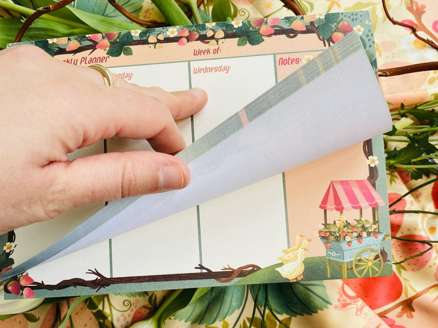 Strawberry A5 To Do - Weekly Planner Notepad