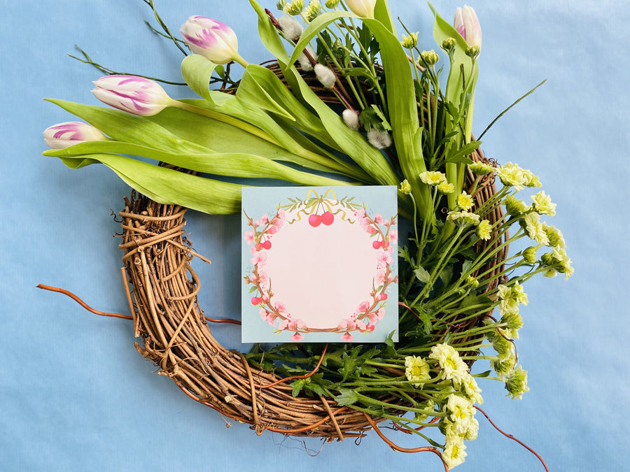 Cherry Blossom Memopad Mini Notepad