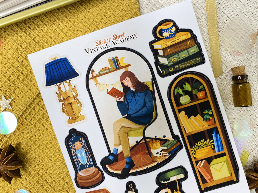 Vintage Academy Sticker Sheet