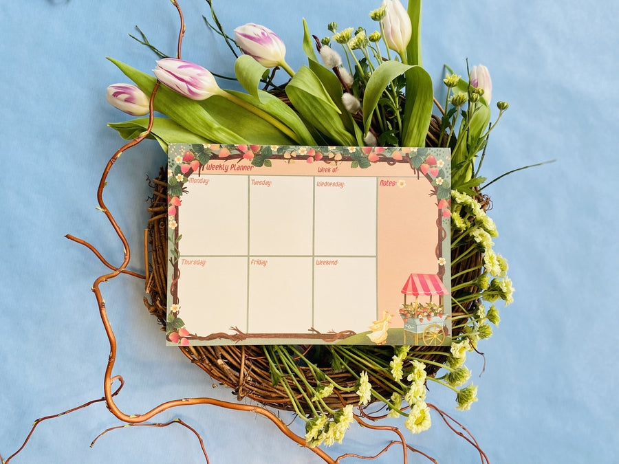 Strawberry A5 To Do - Weekly Planner Notepad