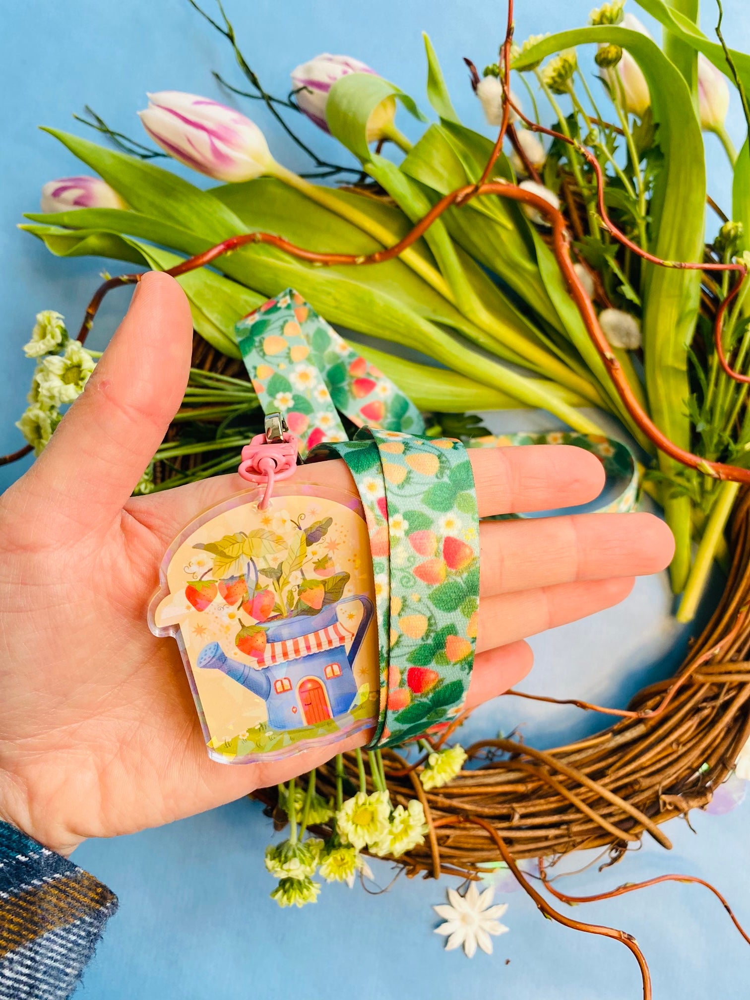 Strawberry House Keycharm