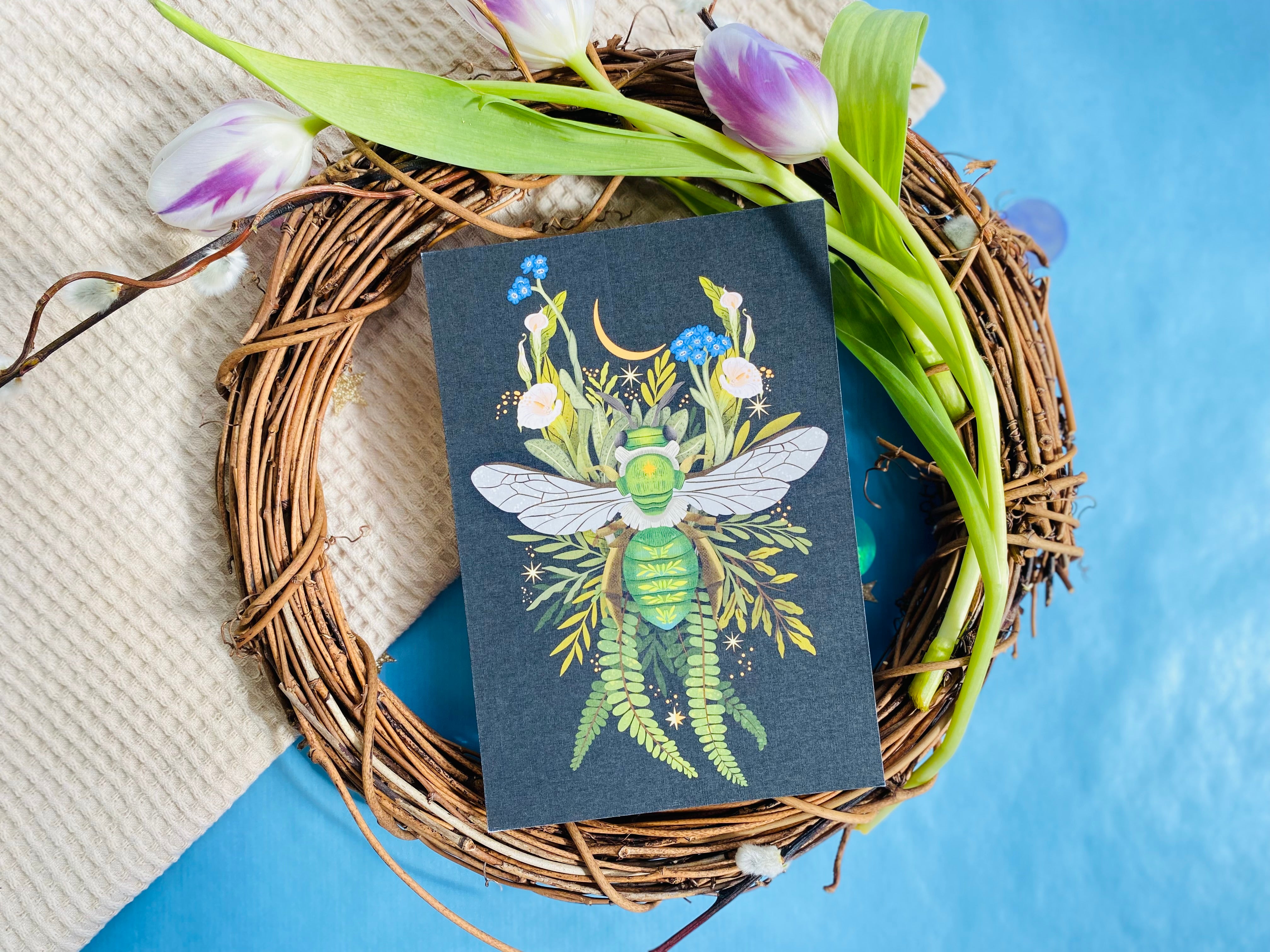 A Set of 2025 Bee Art Prints