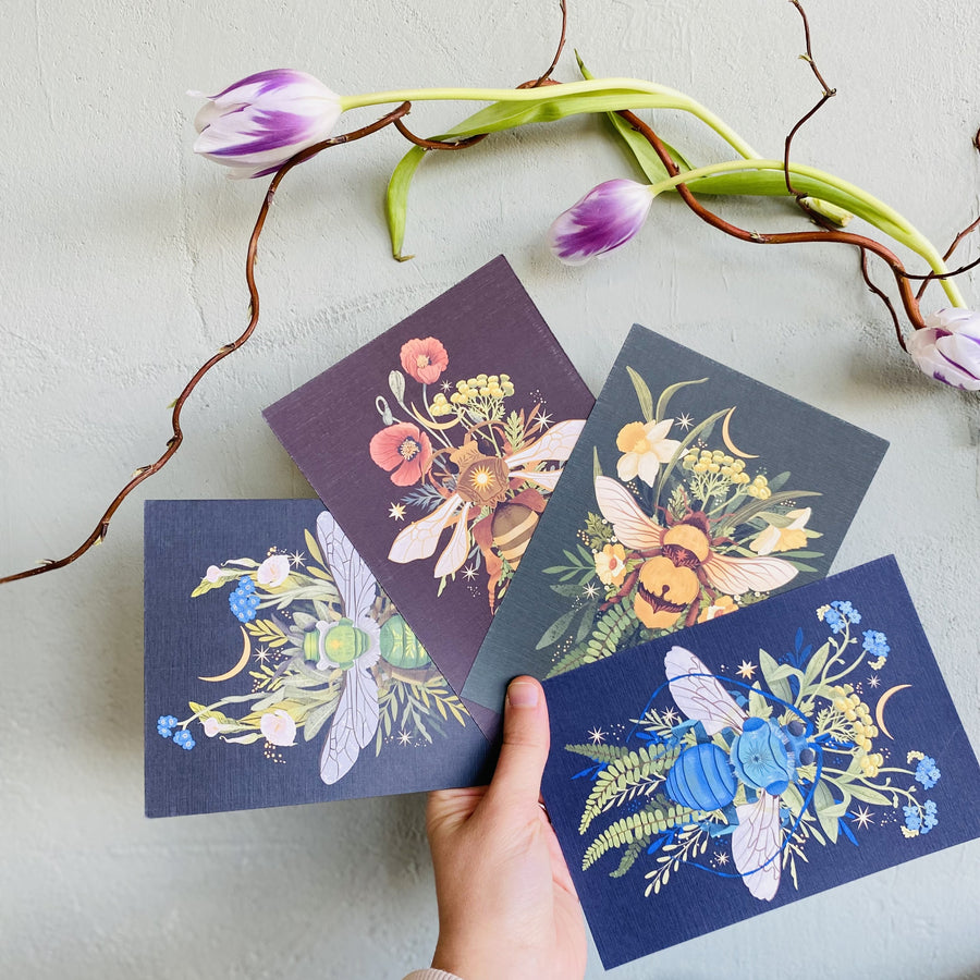 A Set of 2025 Bee Art Prints