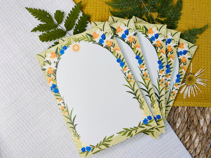 Daffodil Garden Notepad A6 To-Do List