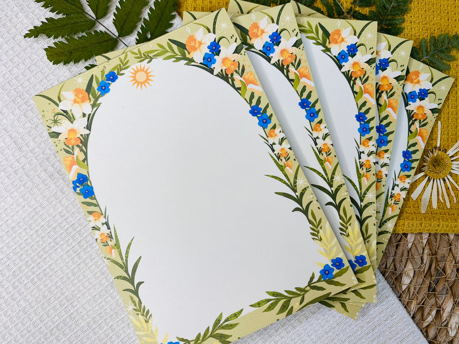 Daffodil Garden Notepad A6 To-Do List