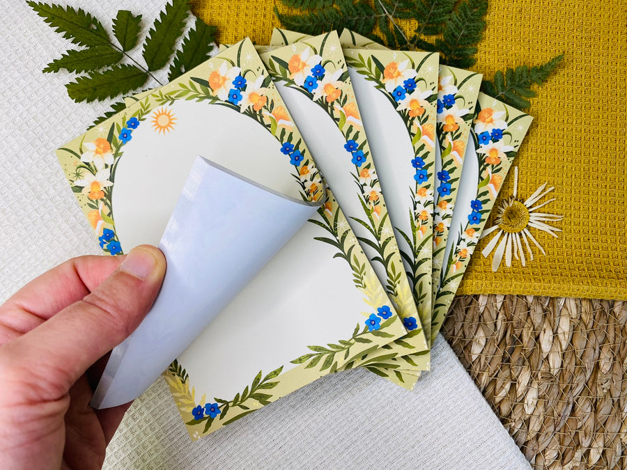 Daffodil Garden Notepad A6 To-Do List