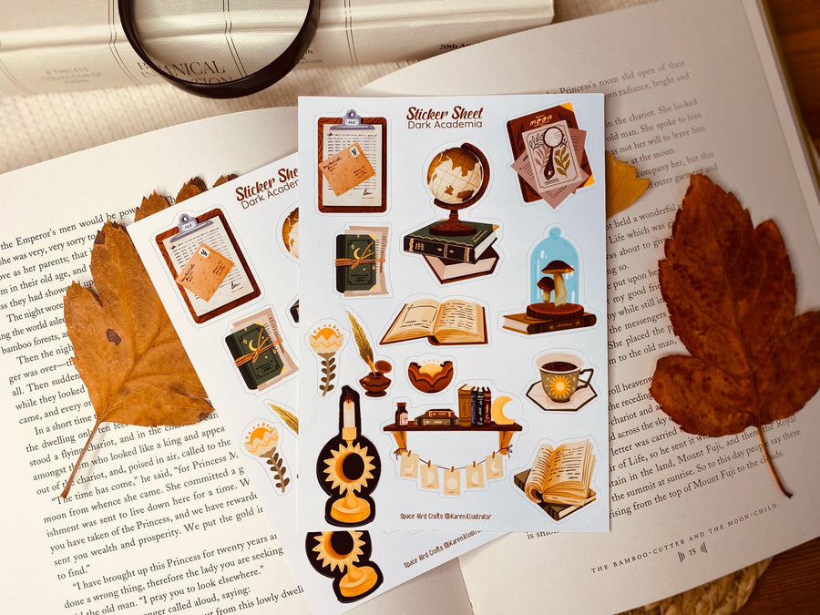Dark Academia Sticker Sheet