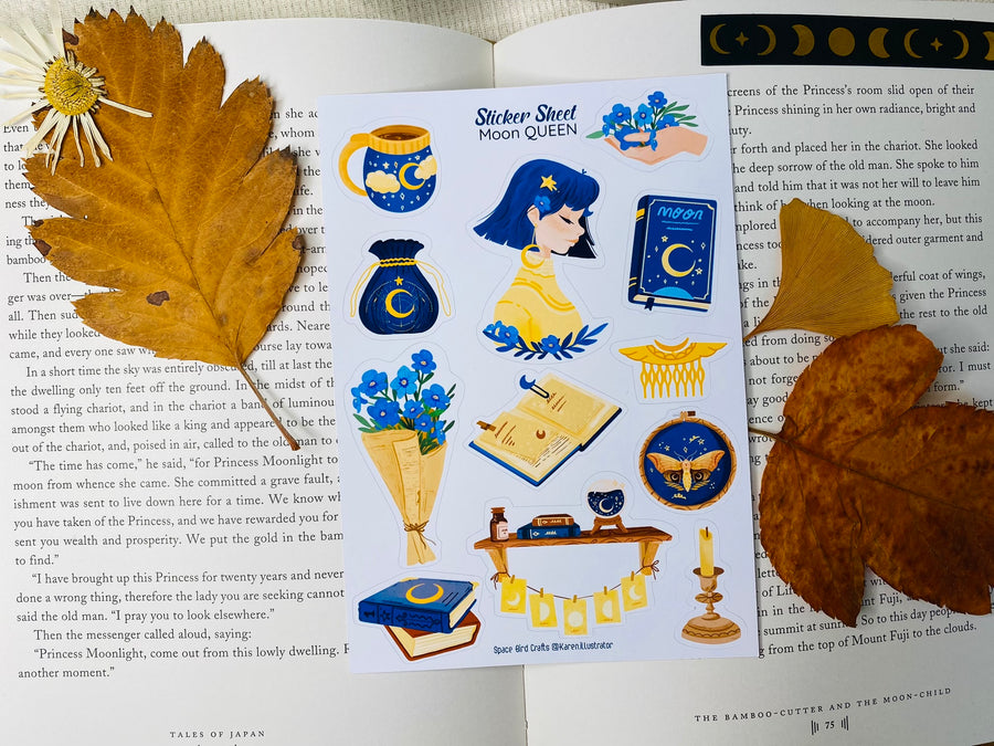 Sun and Moon Queen Sticker Sheet