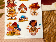 Mushroom Witch Sticker Sheet