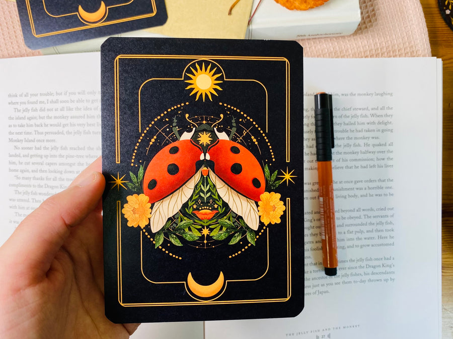 A Set of Insect Art Prints - A6 Bugs Post Card Set