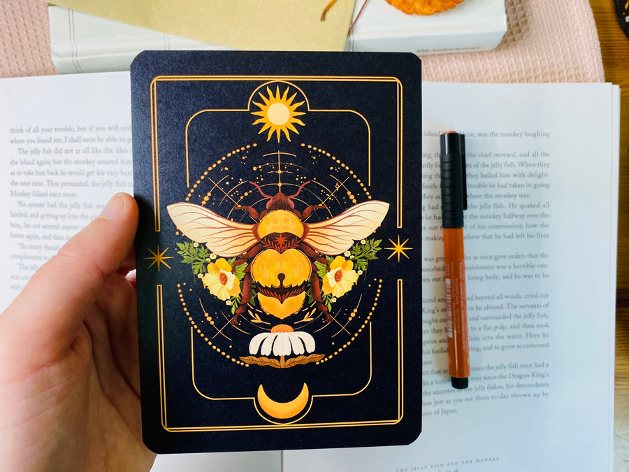 A Set of Insect Art Prints - A6 Bugs Post Card Set