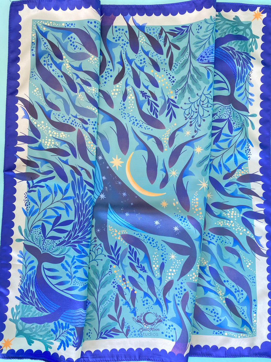 Sky Whale Motive Scarf