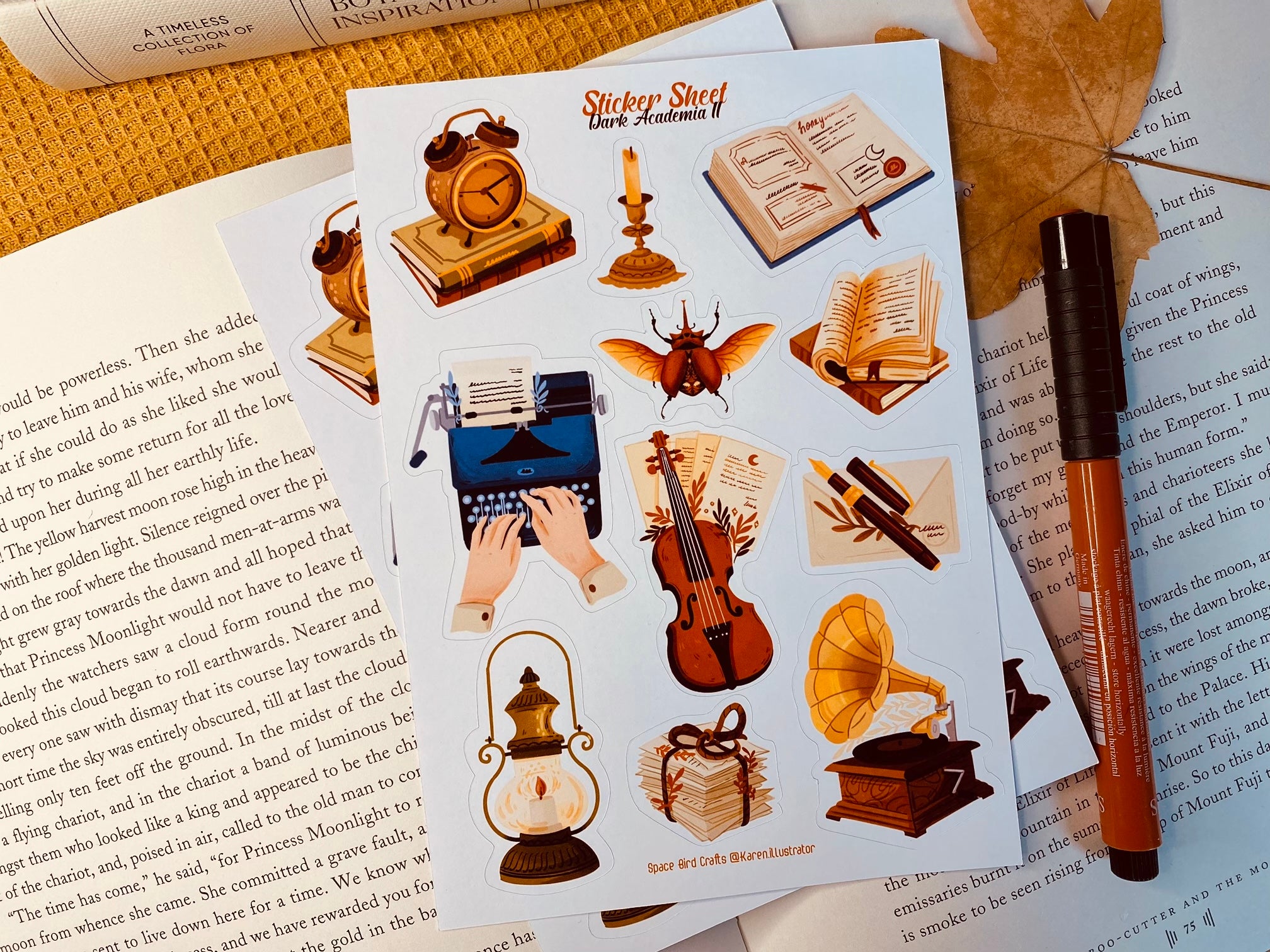 Dark Academia 2 Sticker Sheet