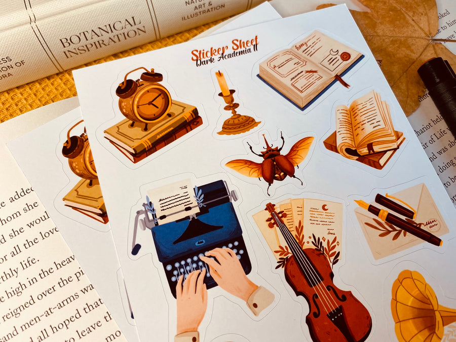Dark Academia 2 Sticker Sheet