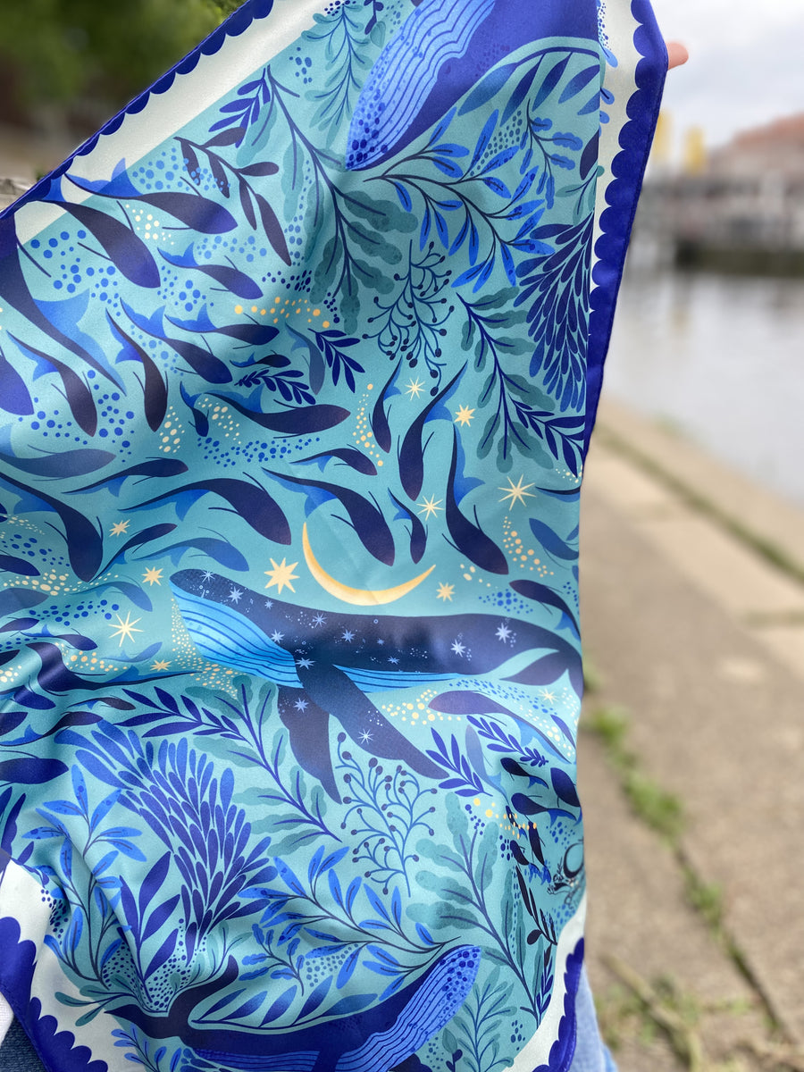 Sky Whale Motive Scarf