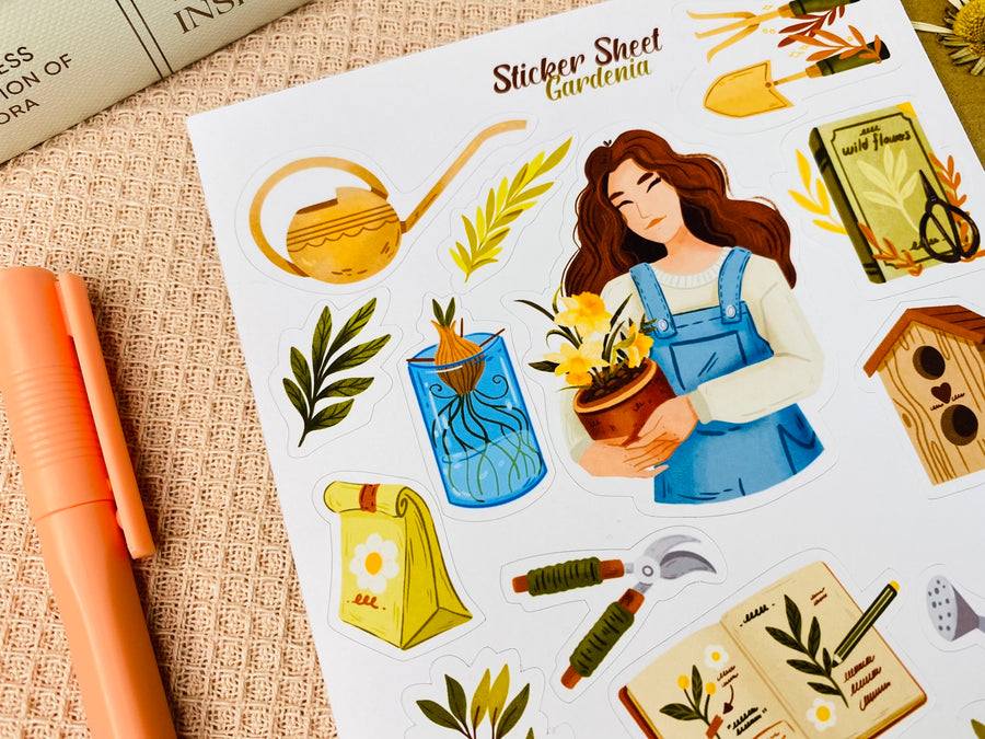 Gardenia Sticker Sheet