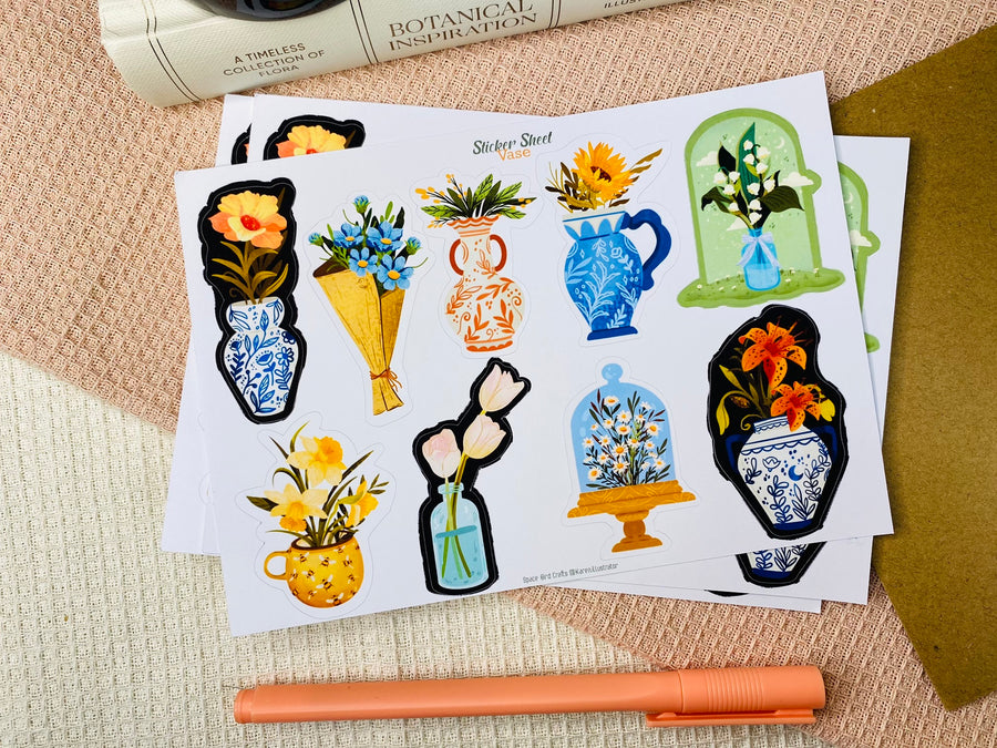 Vase Sticker Sheet