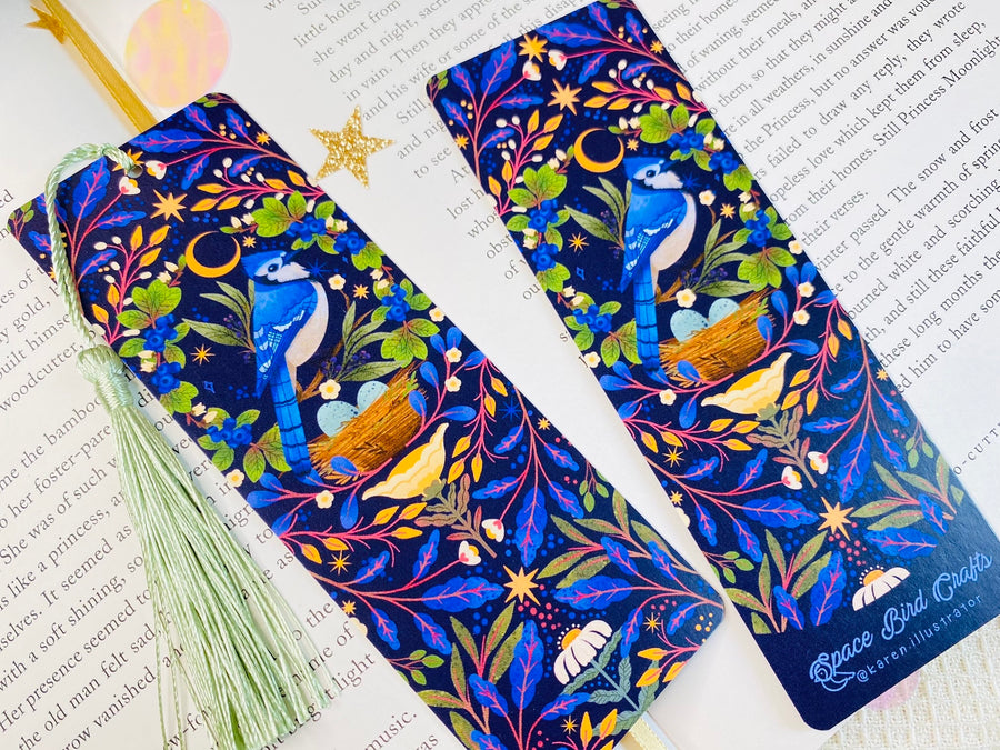 Blue Jay Bird Bookmark