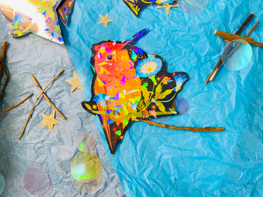 Bird Holographic Vinyl Stickers