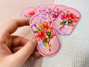 Floral  Bouqets Holographic Vinyl Stickers