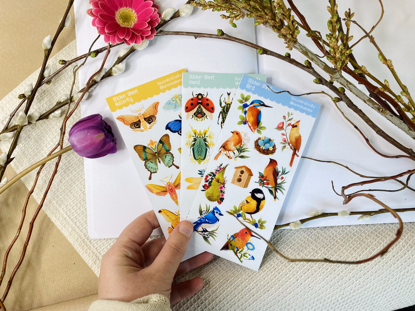 Clear Insect Sticker Sheet