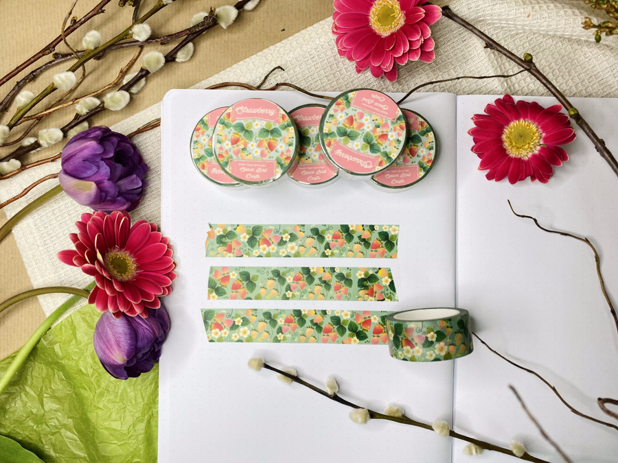 Strawberry Washi Tape 20mm x 10m