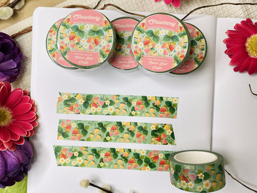 Strawberry Washi Tape 20mm x 10m