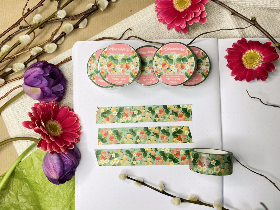 Strawberry Washi Tape 20mm x 10m