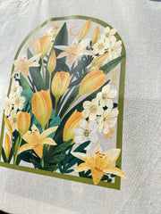 Tulip Bouquet Motive Tote Bag