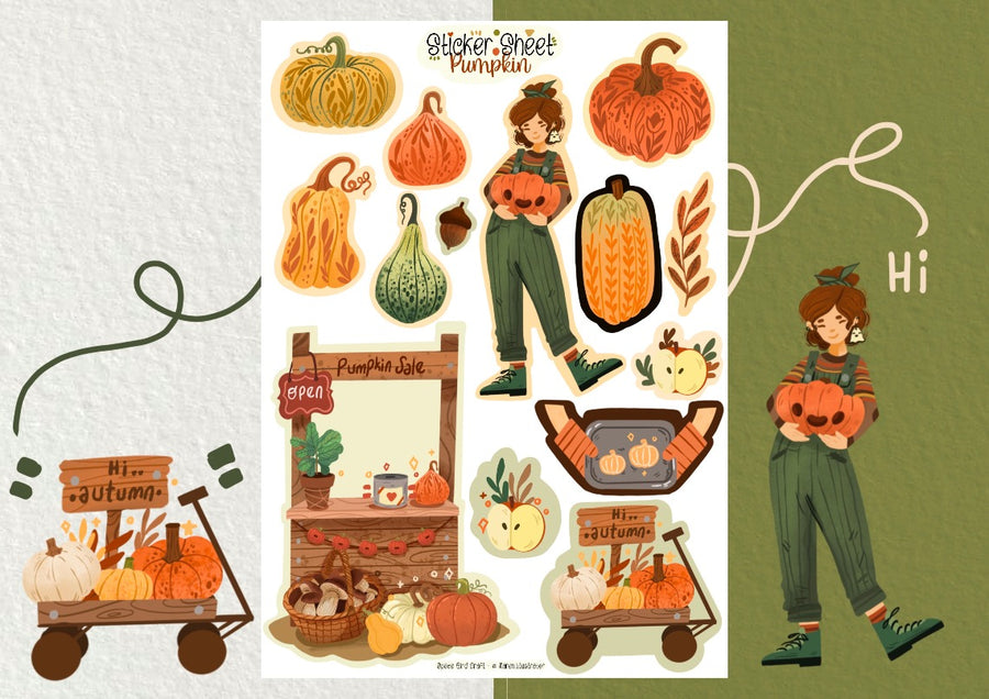Pumpkin Sticker Sheet