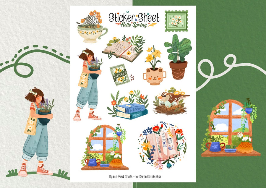 Hello Spring Sticker Sheet