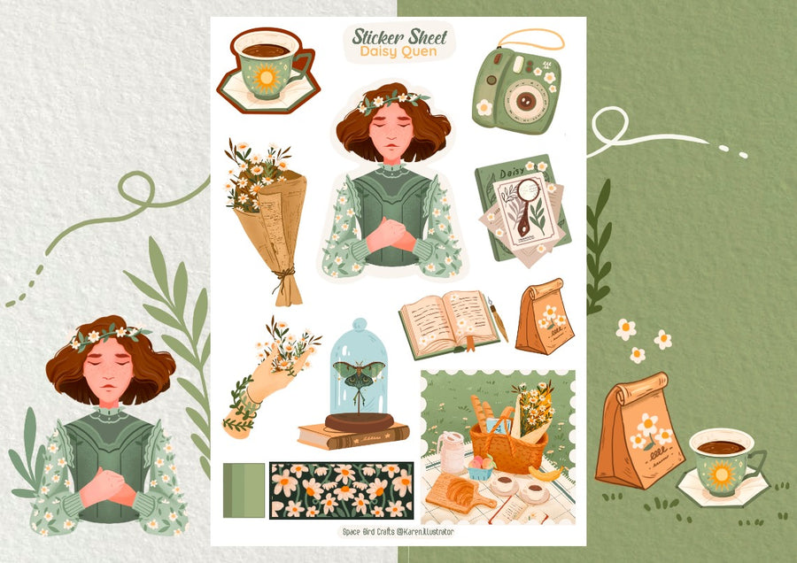 Daisy Queen Sticker Sheet