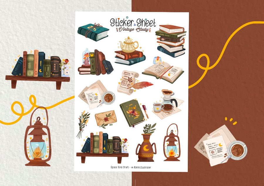 Vintage Study Sticker Sheet