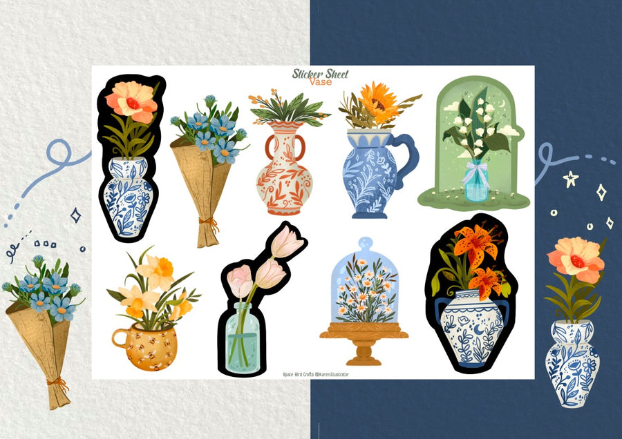 Vase Sticker Sheet