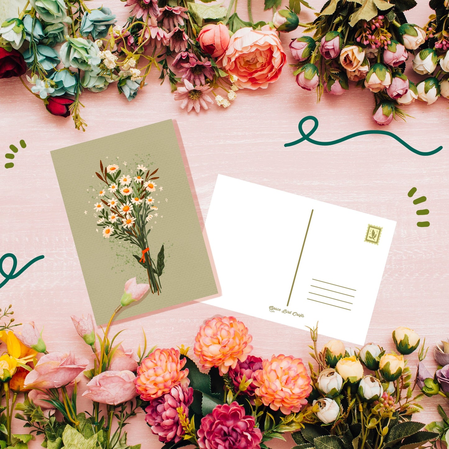 A Set of Floral Post Cards