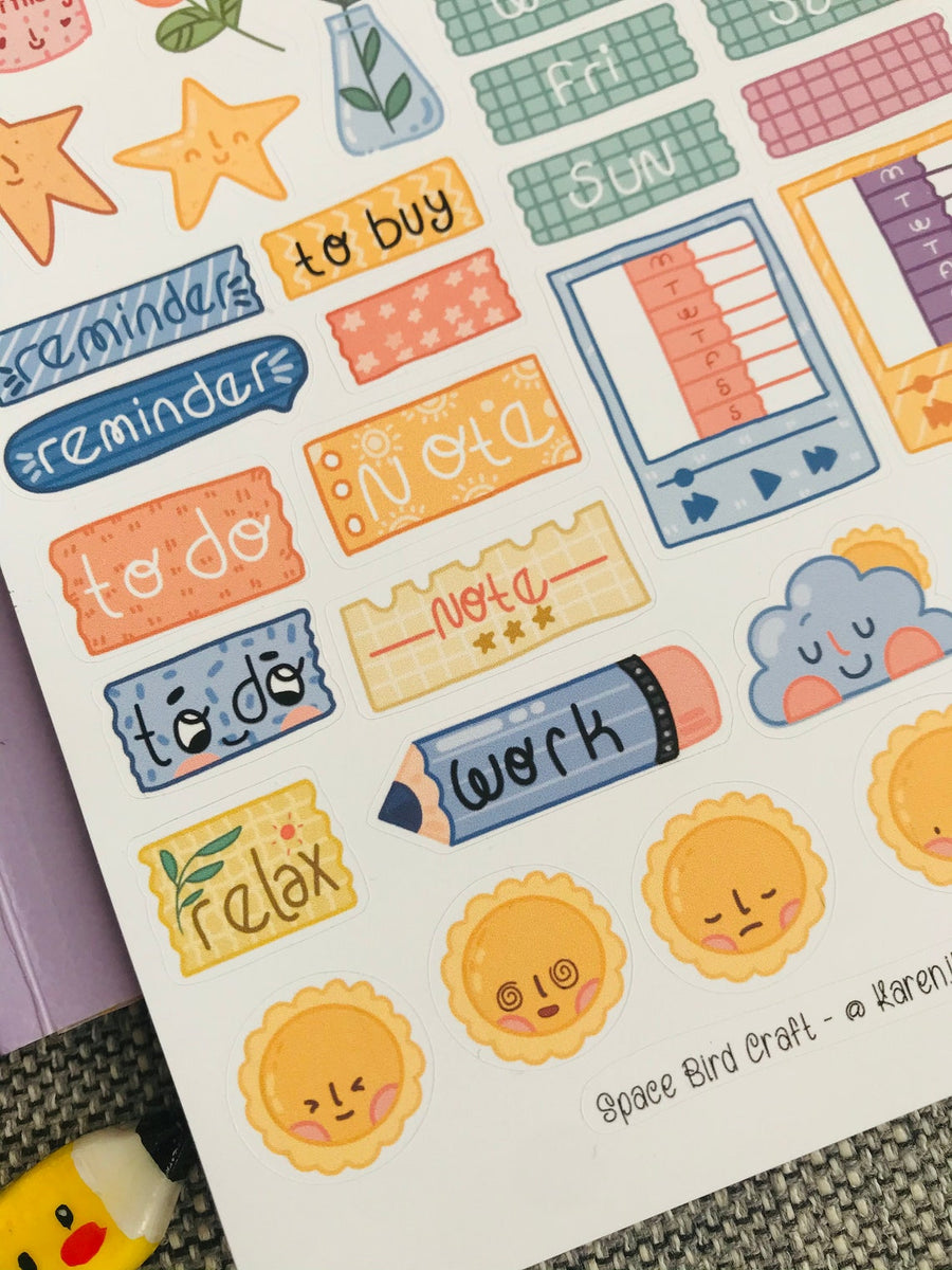 Weekly Planner Sticker Sheet