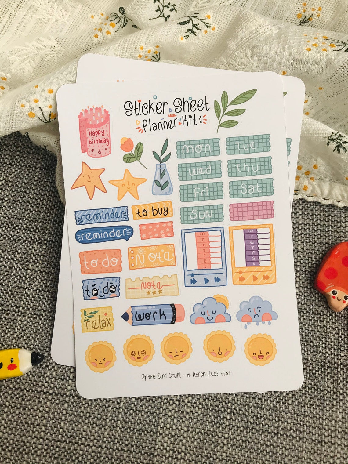 Weekly Planner Sticker Sheet