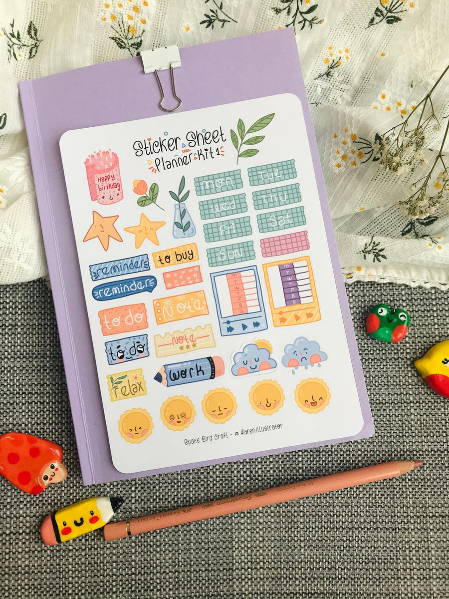 Weekly Planner Sticker Sheet