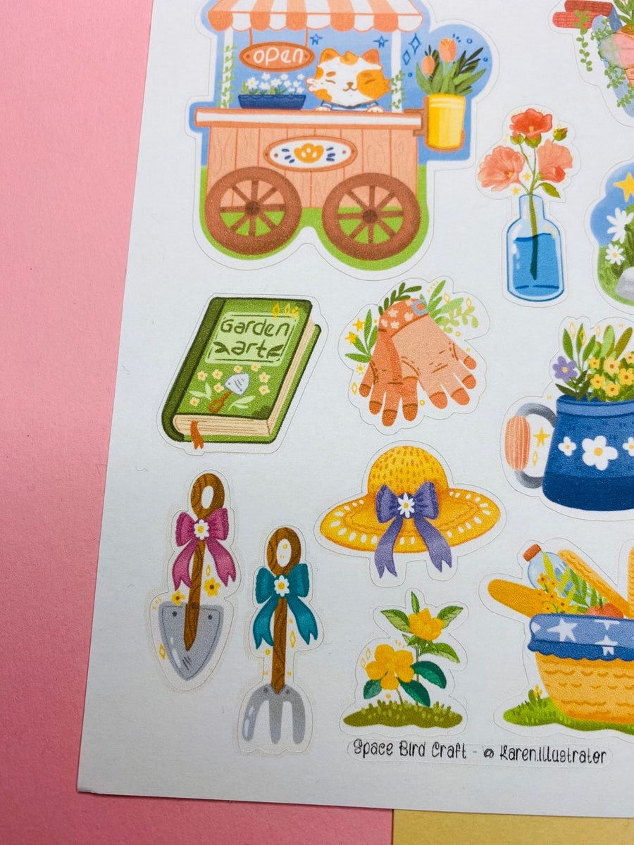Garden Art Sticker Sheet