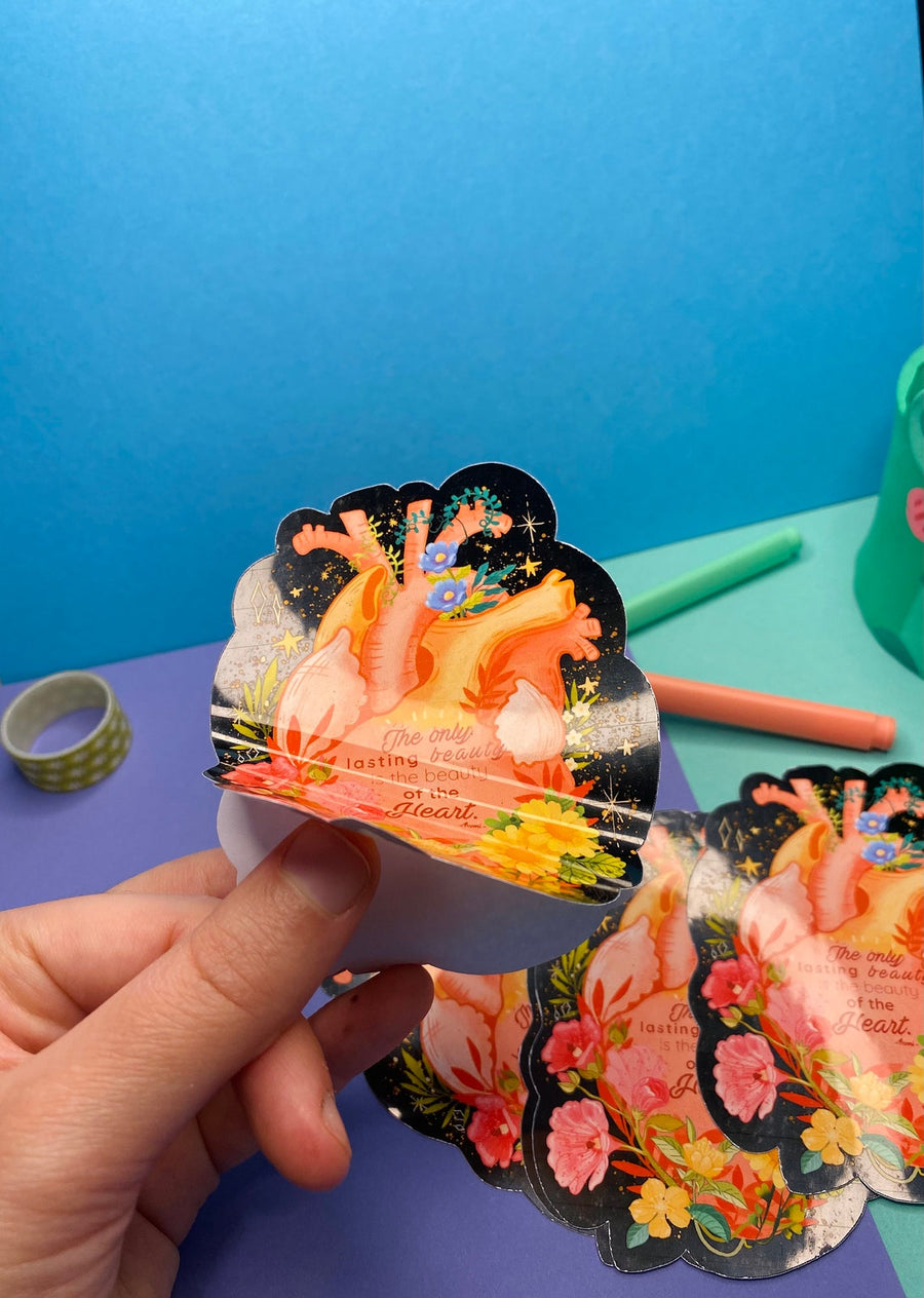 Beauty of the Heart Glossy Sticker