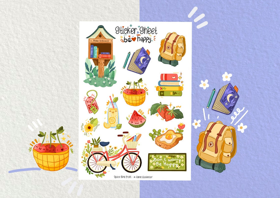 Be Happy Sticker Sheet