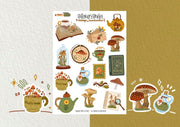 Vintage Mushrooms Sticker Sheet