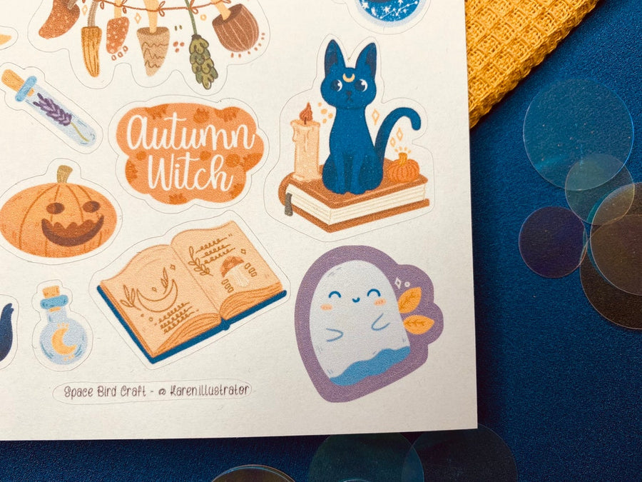 Autumn Witch Sticker Sheet