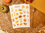 Autumn Flowers Sticker Sheet