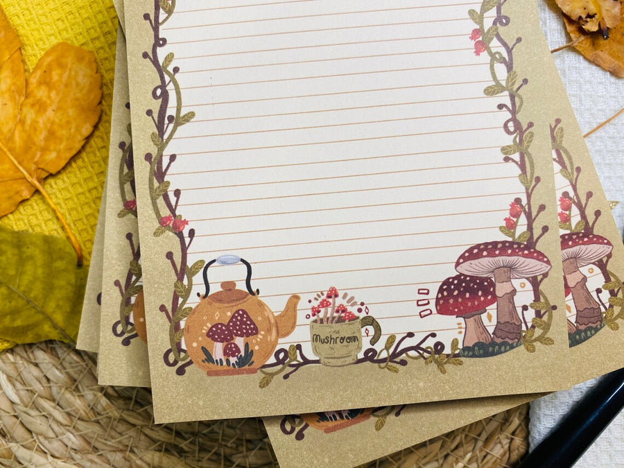 Vintage Mushroom Notepad A6 To-Do List
