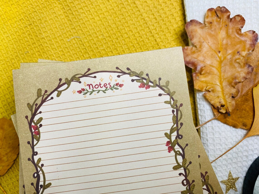 Vintage Mushroom Notepad A6 To-Do List