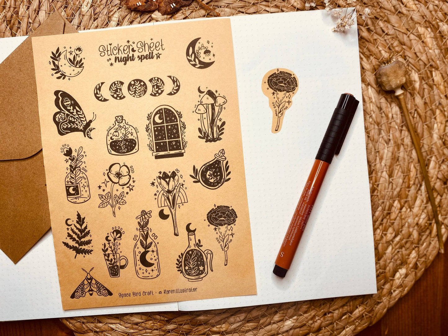 KRAFT Night Spell Sticker Sheet