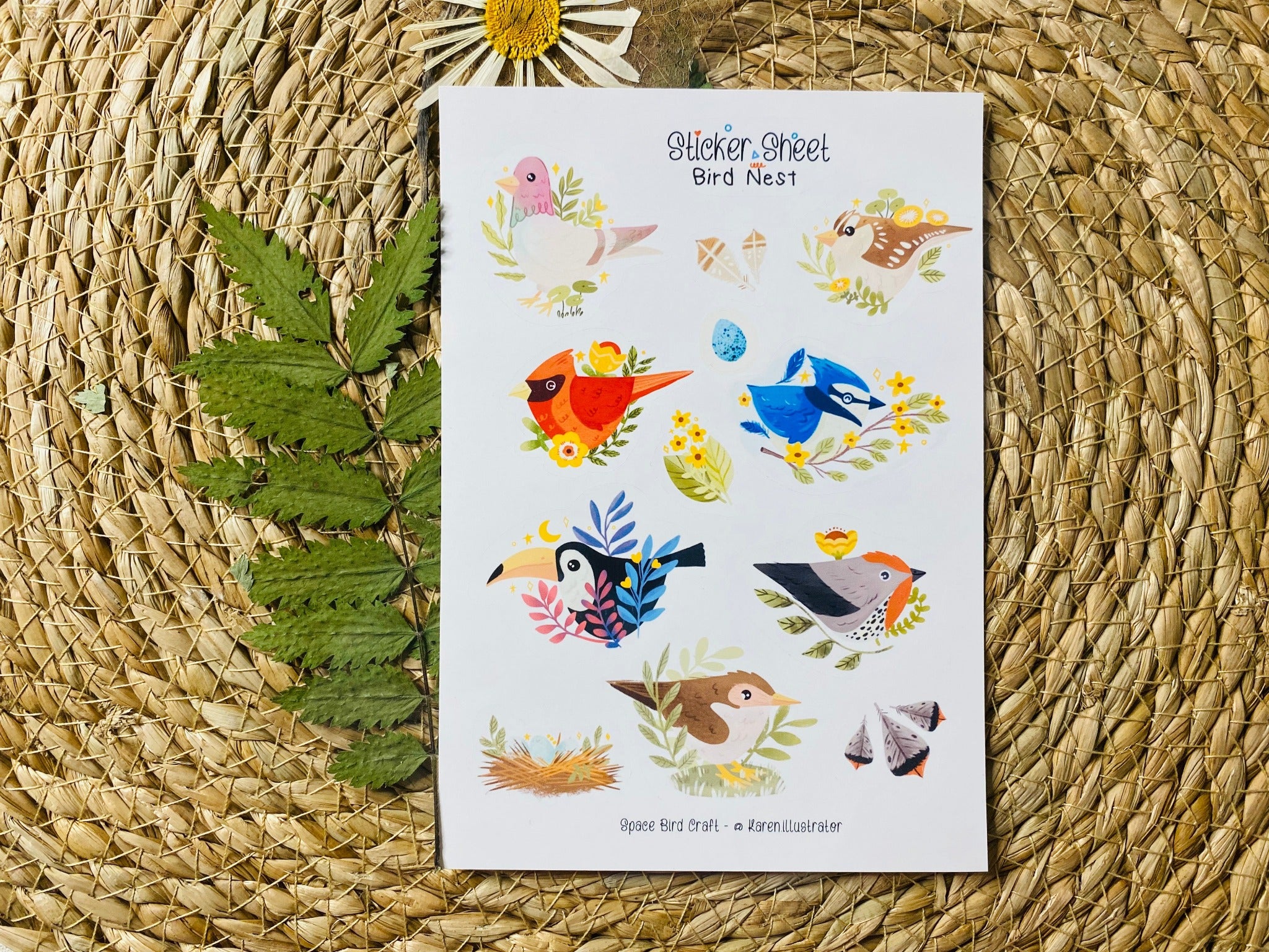 Bird Nest Sticker Sheet